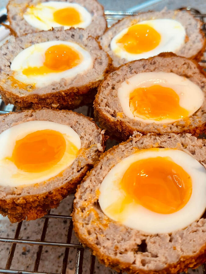 Three Scotch Eggs